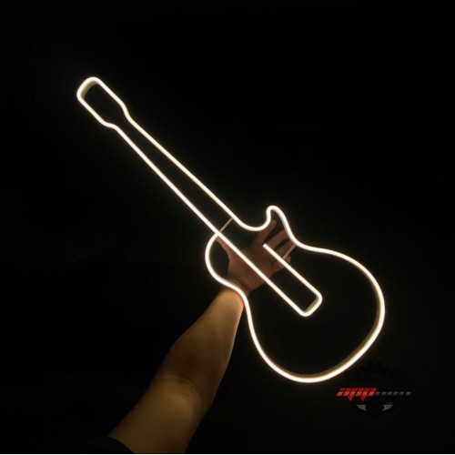 Gitar Dekoratif Neon Led Tablo, Neon Duvar Tabela